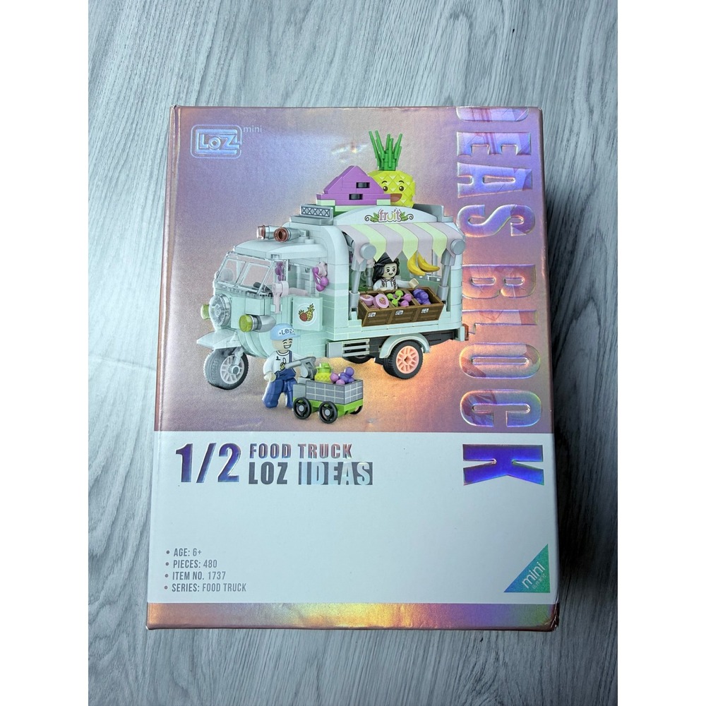 LOZ Ideas 1737 Food Truck Fruit Car Mini Building Blocks Set 480 Pieces New
